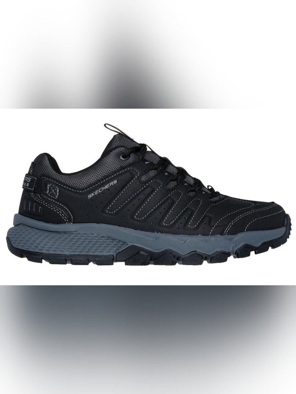 Skechers Men's Black and Gray Trail Runner Size 12 Brand New
